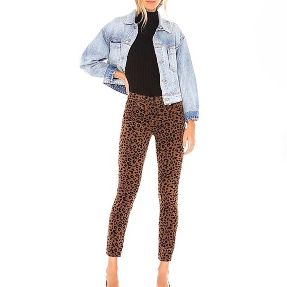 BlankNYC Leopard Print‎ Corduroy Mid-Rise Skinny